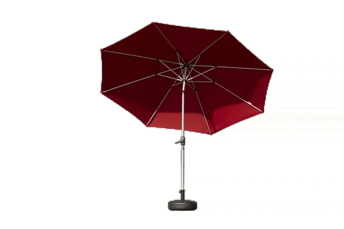 10FT Patio Umbrella with Tilt and Crank, Brick Red