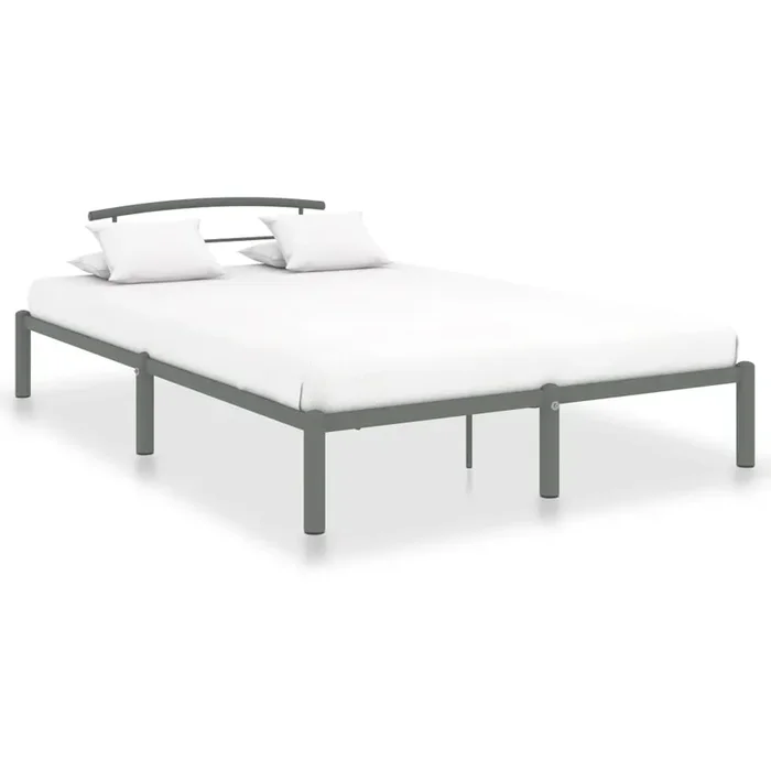 284664 vidaXL Bed Frame without Mattress Grey Metal 120×200 cm