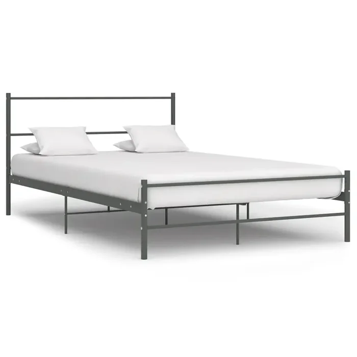 284686 vidaXL Bed Frame without Mattress Grey Metal 120×200 cm
