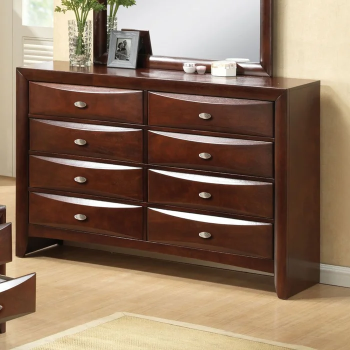 41′ Espresso Wood Finish Dresser With 8 Drawers By Homeroots