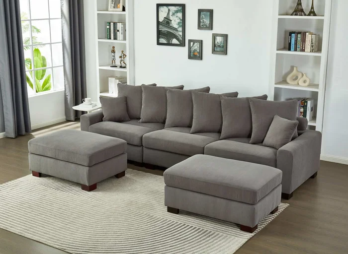5 Seater Oversized Convertible L & U Shaped Couch