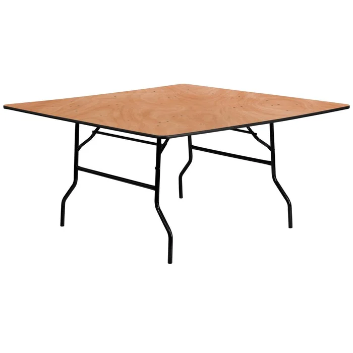 60” Square Wood Folding Banquet Table By Flash Furniture – Natural