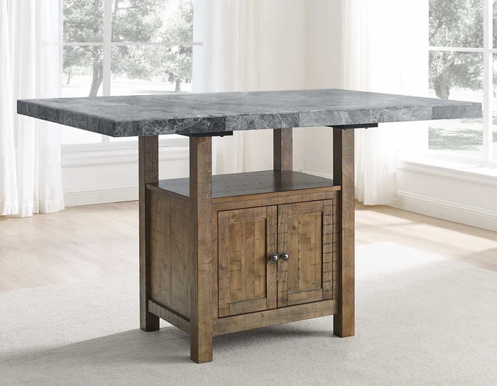 60″ Grayson Marble Top Counter Storage Table