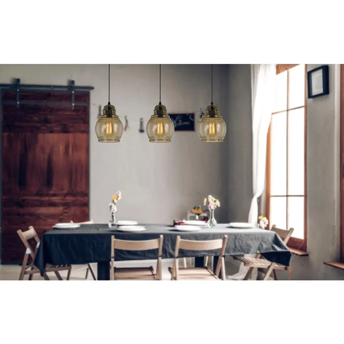 60W Teramo Rippled Glass Pendant (Edison Bulb Not Included) By Cal Lighting – Smoky