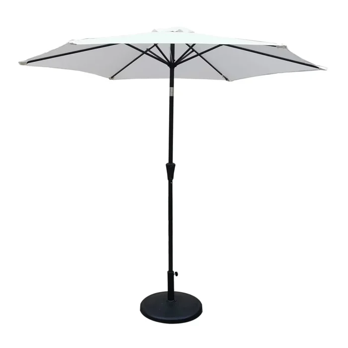 8.8′ Outdoor Aluminum Patio Umbrella With 42 Pound Round Resin Umbrella Base