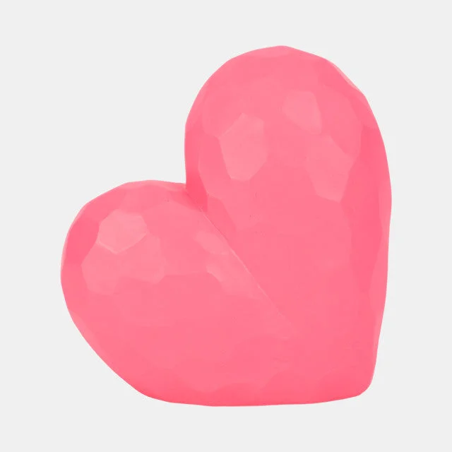 9″ Heart Decor, Pink