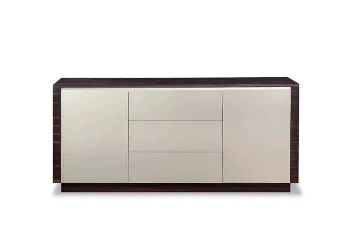 A&X Caligari Modern Oak & Grey Gloss Buffet