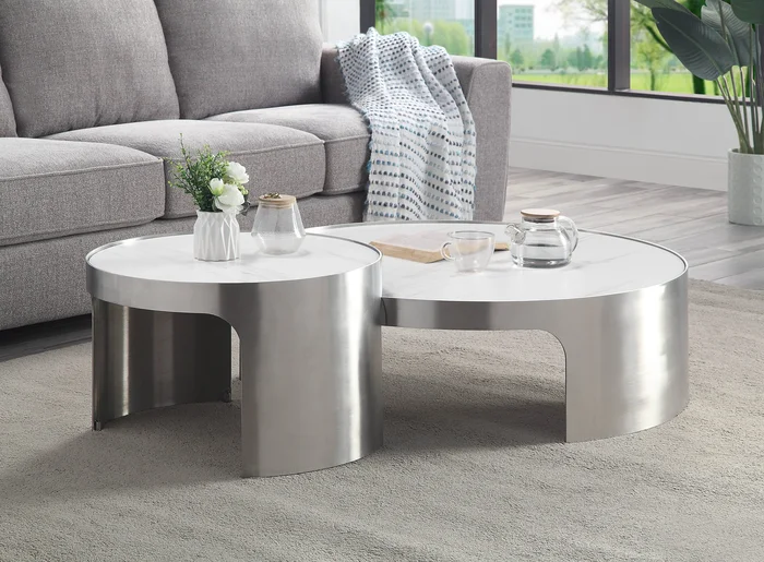 Abilene Round 39″Dia Nesting Coffee Table Set