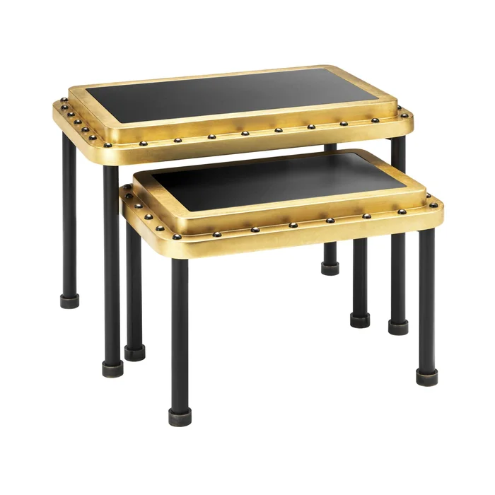ACE Side Table M Gold Leaf By Authentic Models – Gold, Black