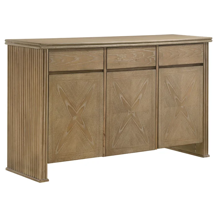 Adina 3-door 59-inch Sideboard Server Distressed Light Brown