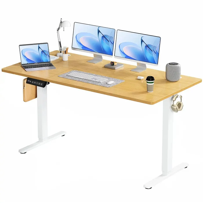 Adjustable Electric Standing Desk, 63 x 24 Inch, 3 Memory Presets
