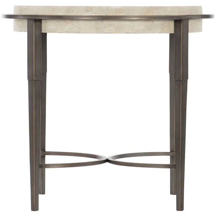 Alden Metal Round Chairside Table