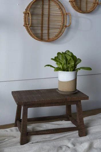 Alora Wood Stool By Accent Decor – Natural – Wood – 78685