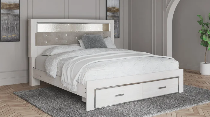Altyra Upholstered Bookcase Bed With Storage