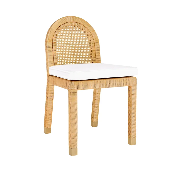 Amara – Rattan Arched Back Dining Chair – Natural