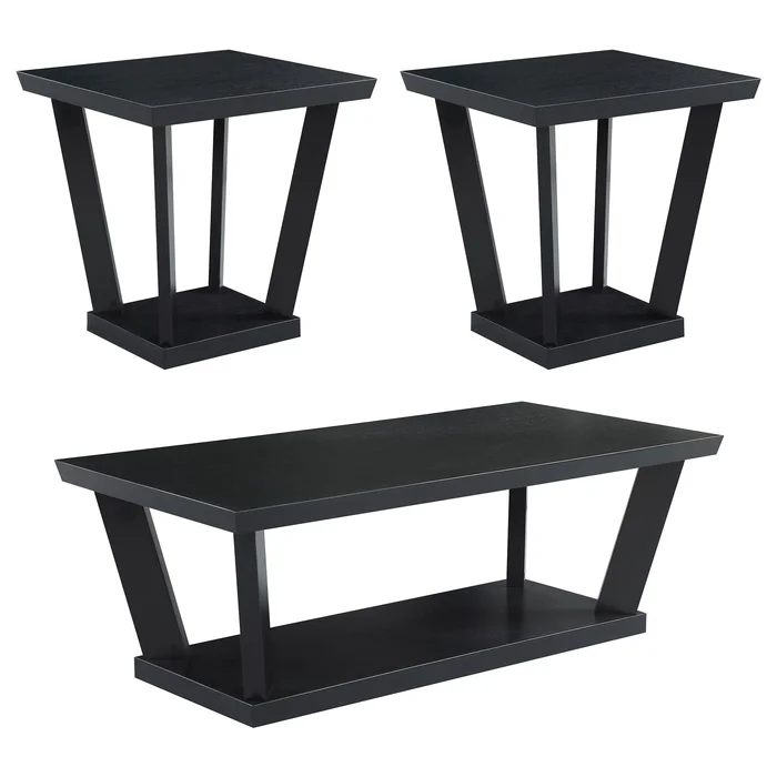 Aminta Coffee and End Table Set Black