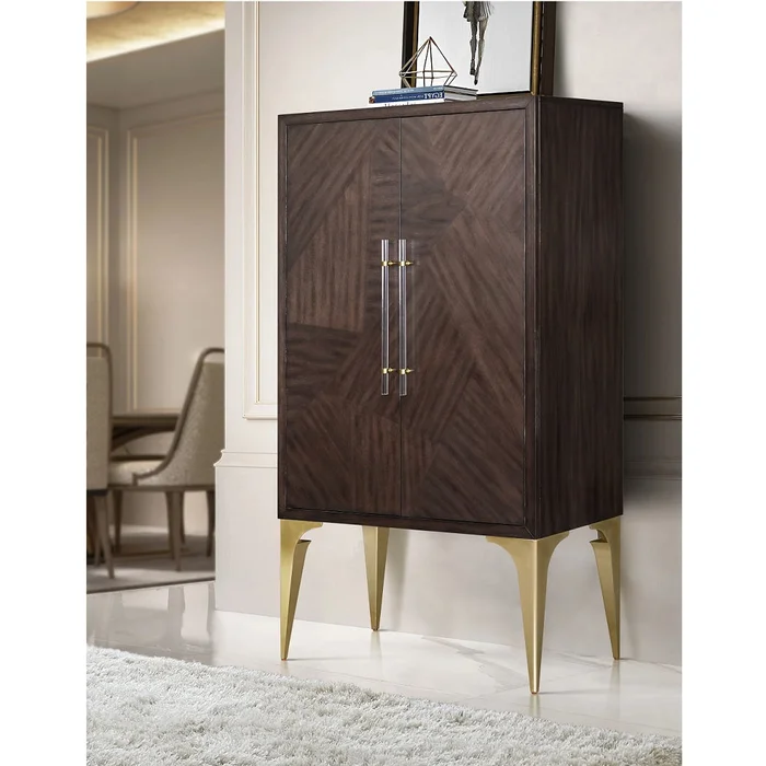 Andy 42″L Rectangular Wine Cabinet with LED