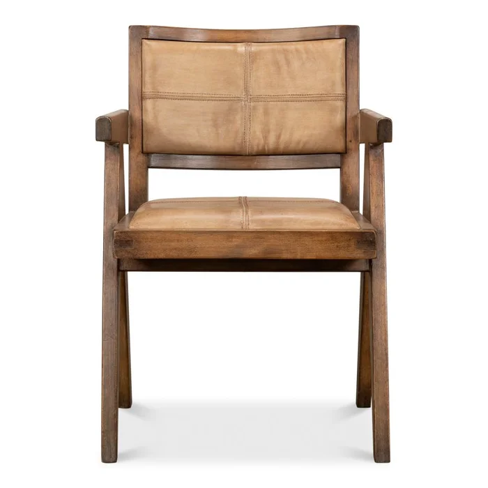 Angus Chair Brown W/Brown Leather