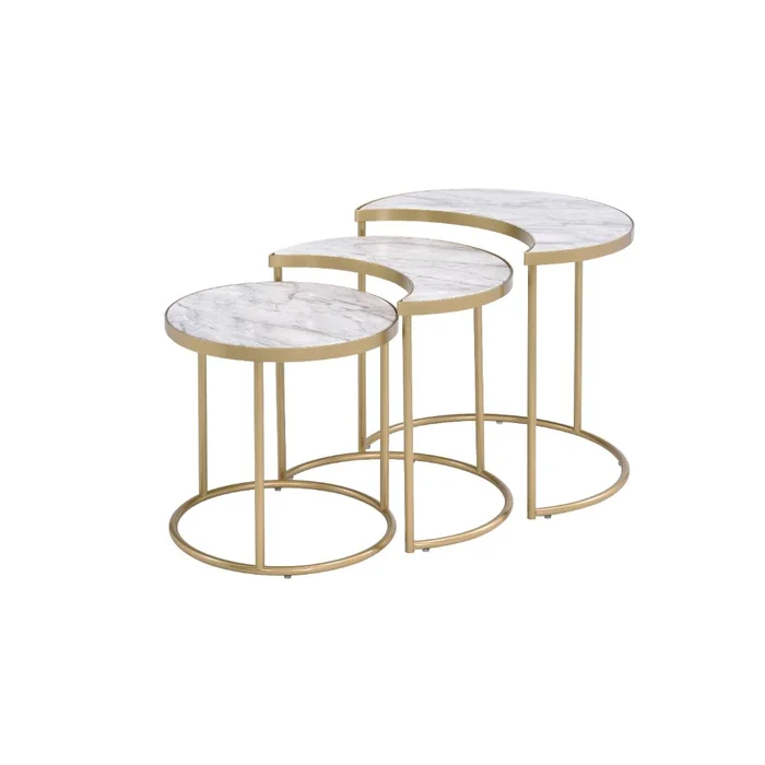 Anpay Round 24″Dia Nesting Table Set
