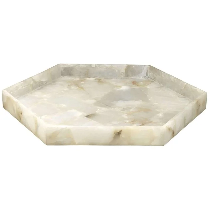 Antonia Large Tray in Alabaster