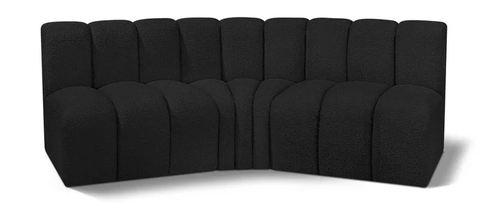 Arc – Boucle Fabric 3 Piece Modular Corner Sofa