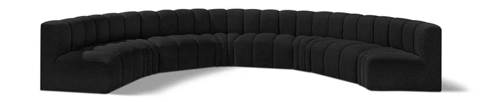 Arc – Boucle Fabric 8 Piece U-Shaped Modular Sofa