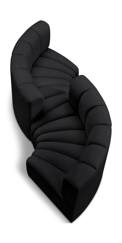 Arc – Faux Leather 4 Piece Curved Modular Sofa