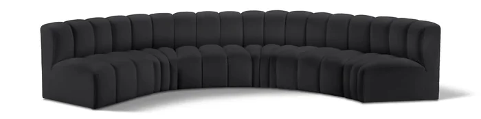 Arc – Faux Leather 6 Piece U-Shaped Modular Sofa