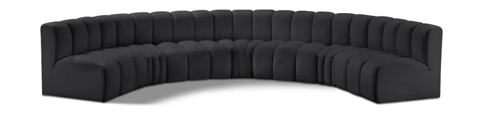 Arc – Faux Leather 7 Piece U-Shaped Modular Sofa