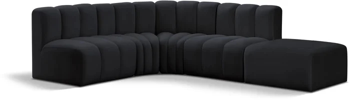 Arc – Velvet 5 Piece Corner Modular Sofa