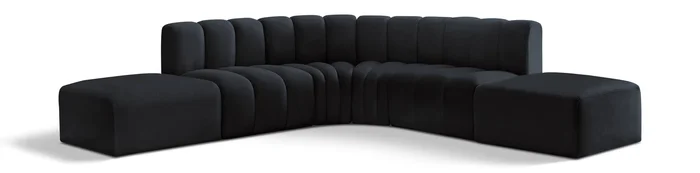 Arc – Velvet 6 Piece Corner Modular Sofa