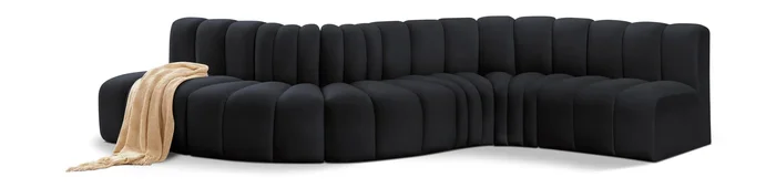 Arc – Velvet 6 Piece Curved Modular Sofa