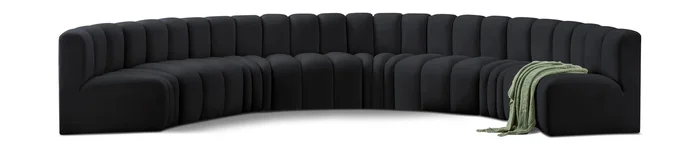 Arc – Velvet 8 Piece U-Shaped Modular Sofa
