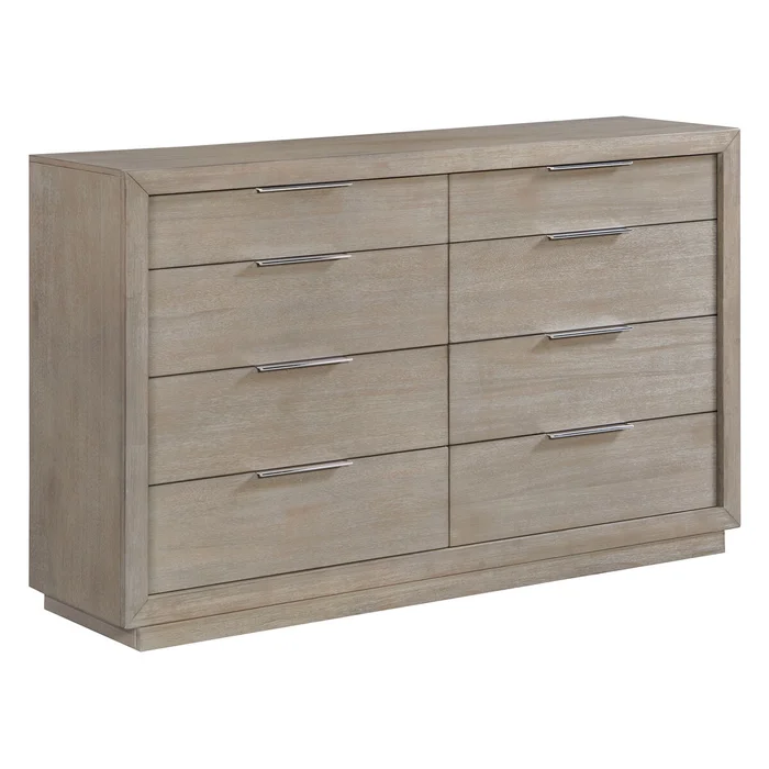 Arcadia 8-Drawer Dresser in Grey