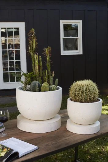 Archer White Concrete Planter By Accent Decor – 2 Sizes – White – Concrete – 96975 – 96976