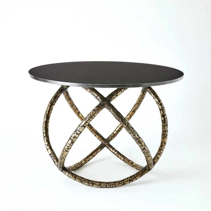 Astro Table – Antique Brass W/Black Granite