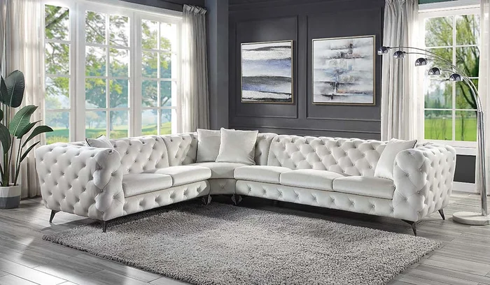Atronia 133″L Sectional Sofa with 4 Pillows