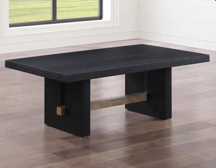 Aubrey 48″ Coffee Table, Black Finish