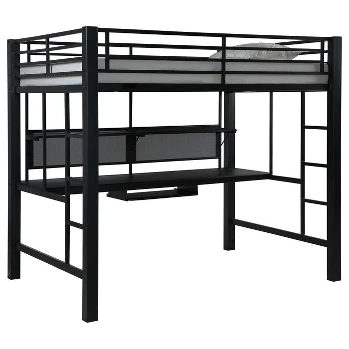 Avalon Workstation Loft Bed Black
