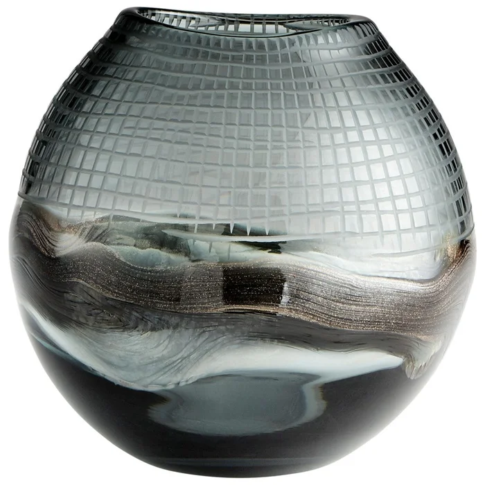Axiom Vase – Silver-Grey-Smoke