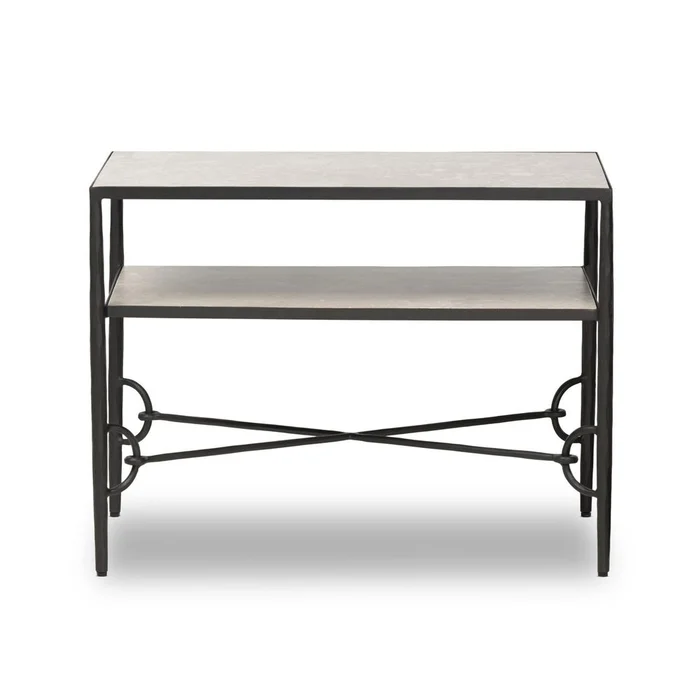 Babylon Nightstand – Hammered Gunmetal