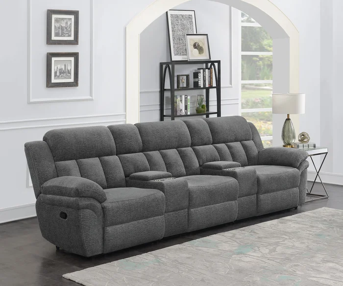 Bahrain Upholstered Home Theater Seating Charcoal