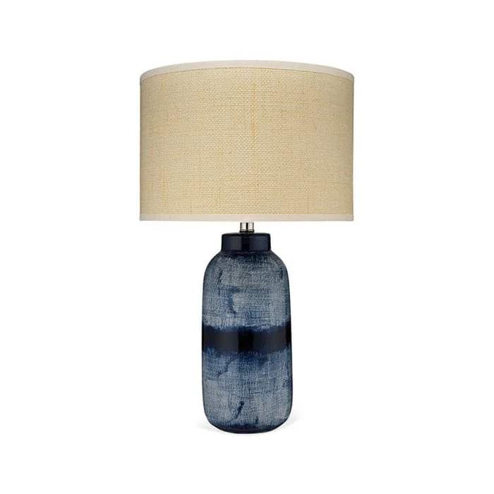 Batik Table Lamp Blue and Cream – Large