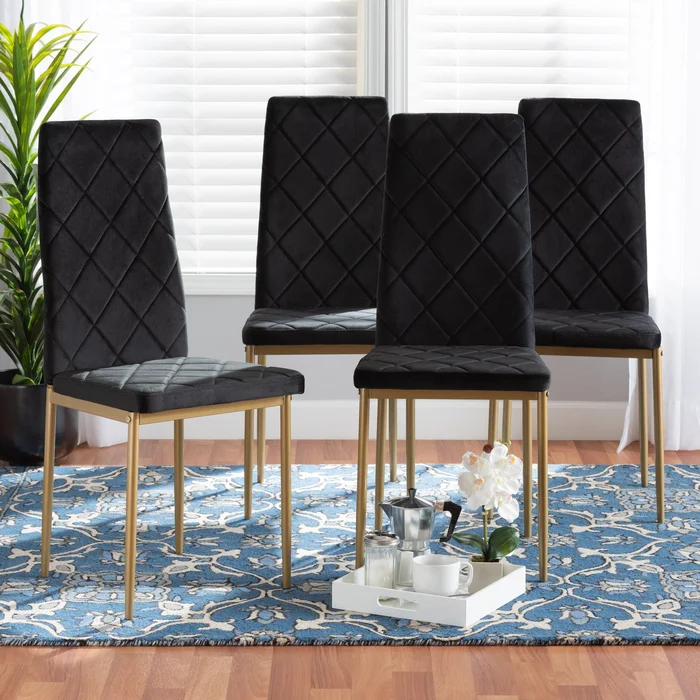 Baxton Studio Blaise Modern 4-Piece Dining Chair Set