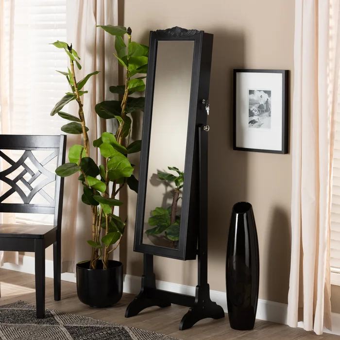 Baxton Studio Madigan Modern And Contemporary Black Finished Wood Jewe