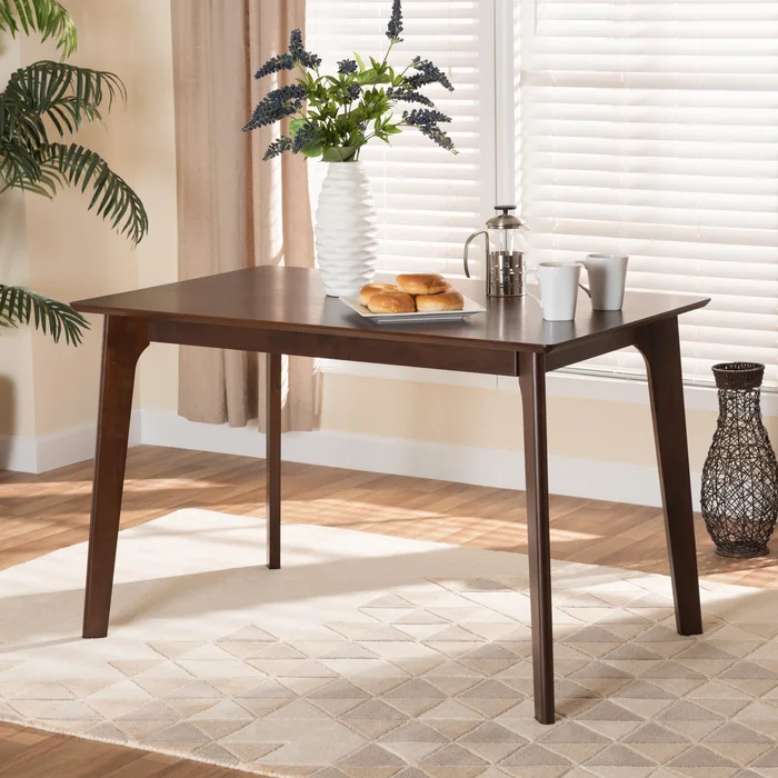 Baxton Studio Seneca Modern And Contemporary Dark Brown Finished Wood Dining Table – Dark Brown