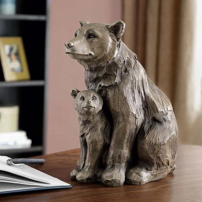 Bear and Cub Desktop Decor By SPI Home – 10in Height