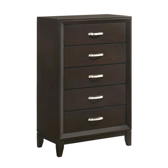 Beaumont 5 Drawer Chest – Classic Charm in Rich Merlot