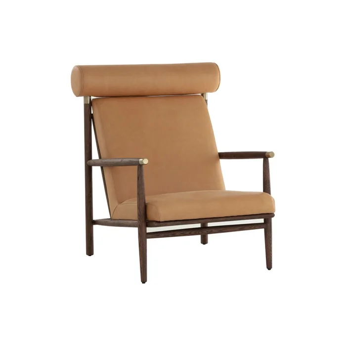 Biko Lounge Chair – Sahara Camel Leather