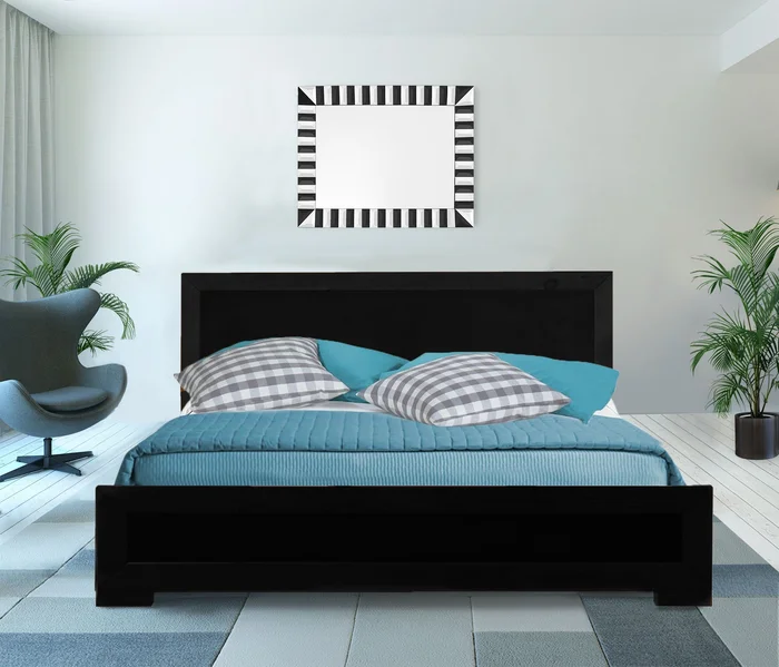 Black Wood Twin Platform Bed By Homeroots – 397071